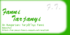 fanni tarjanyi business card